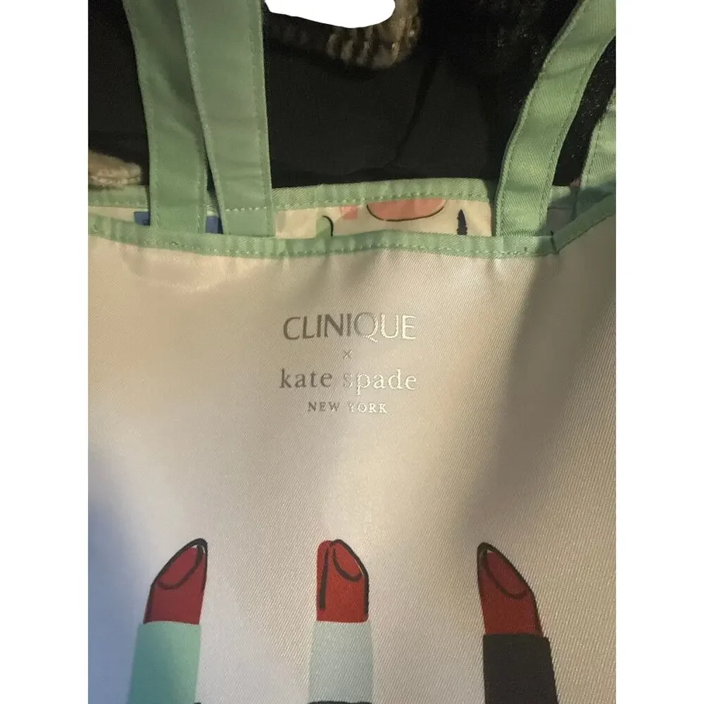 CLINIQUE KATE SPADE BAG AND COSMETIC POUCH , MAKEUP BAG - NEW
